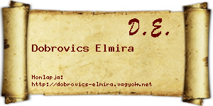 Dobrovics Elmira névjegykártya